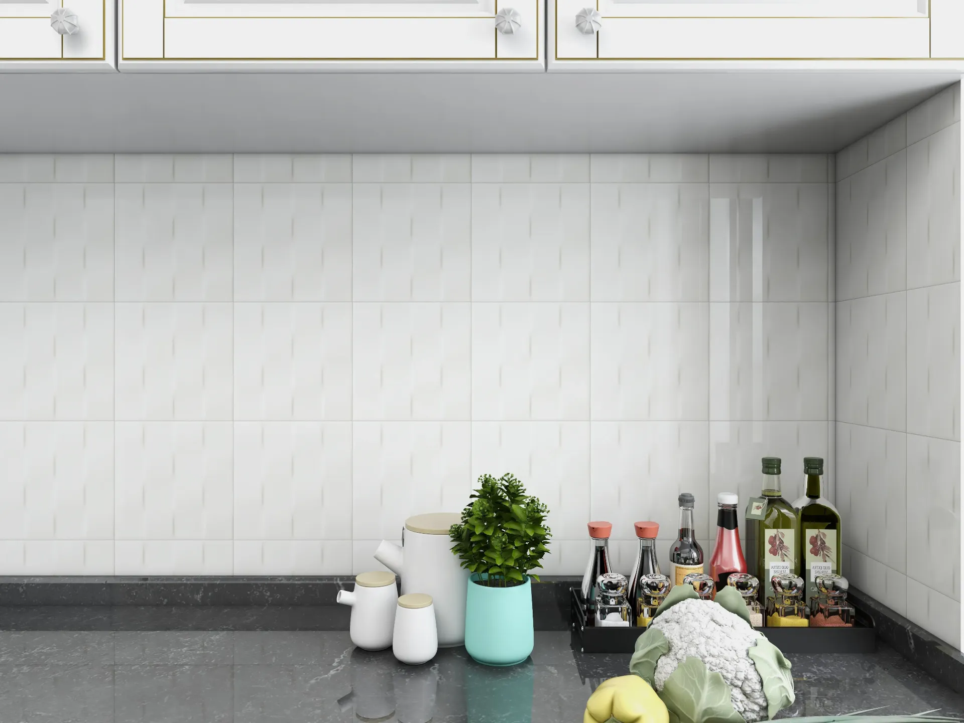 [22AW1H-2] Deco Basketeave 200x200 Gloss