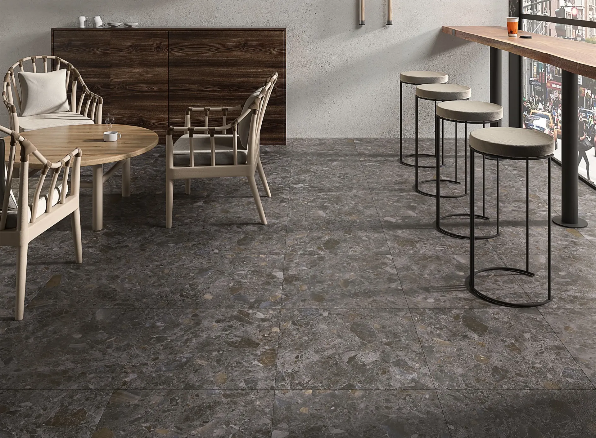 El Terrazo DKGRY 600x600