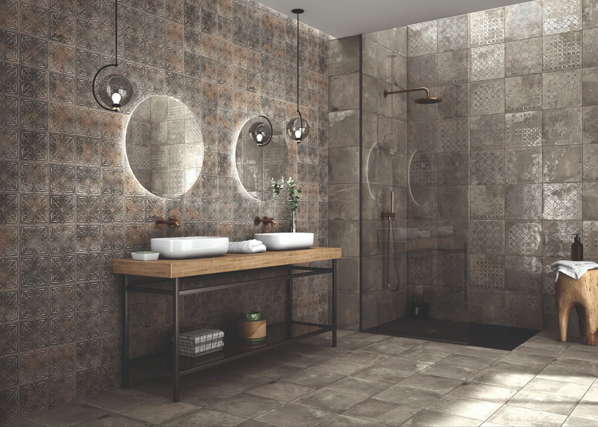 [Antigua Deco Graphite] Antigua Deco Graphite 333x333 Matt