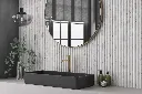 Fluted Terrazo White 40x120