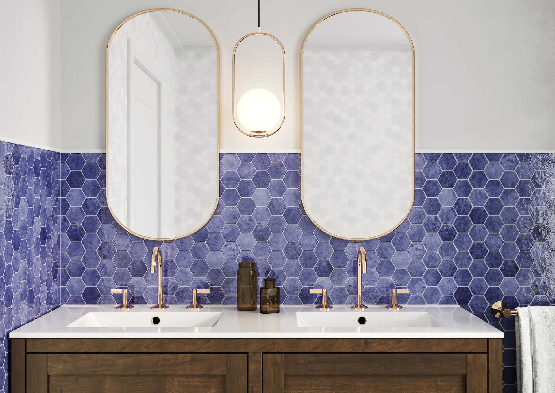 Hex Zellige Azure 26.5x51