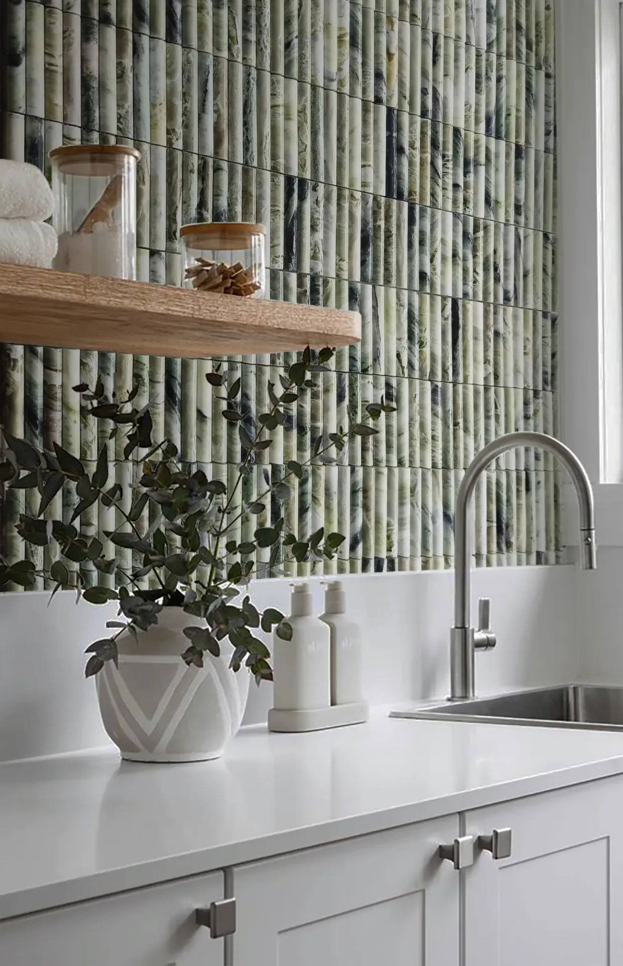 [LAD337-C Mosaic] Shangri La Jade Convex