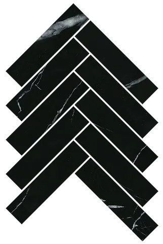 Marquina Nero H/Bone Mosaic