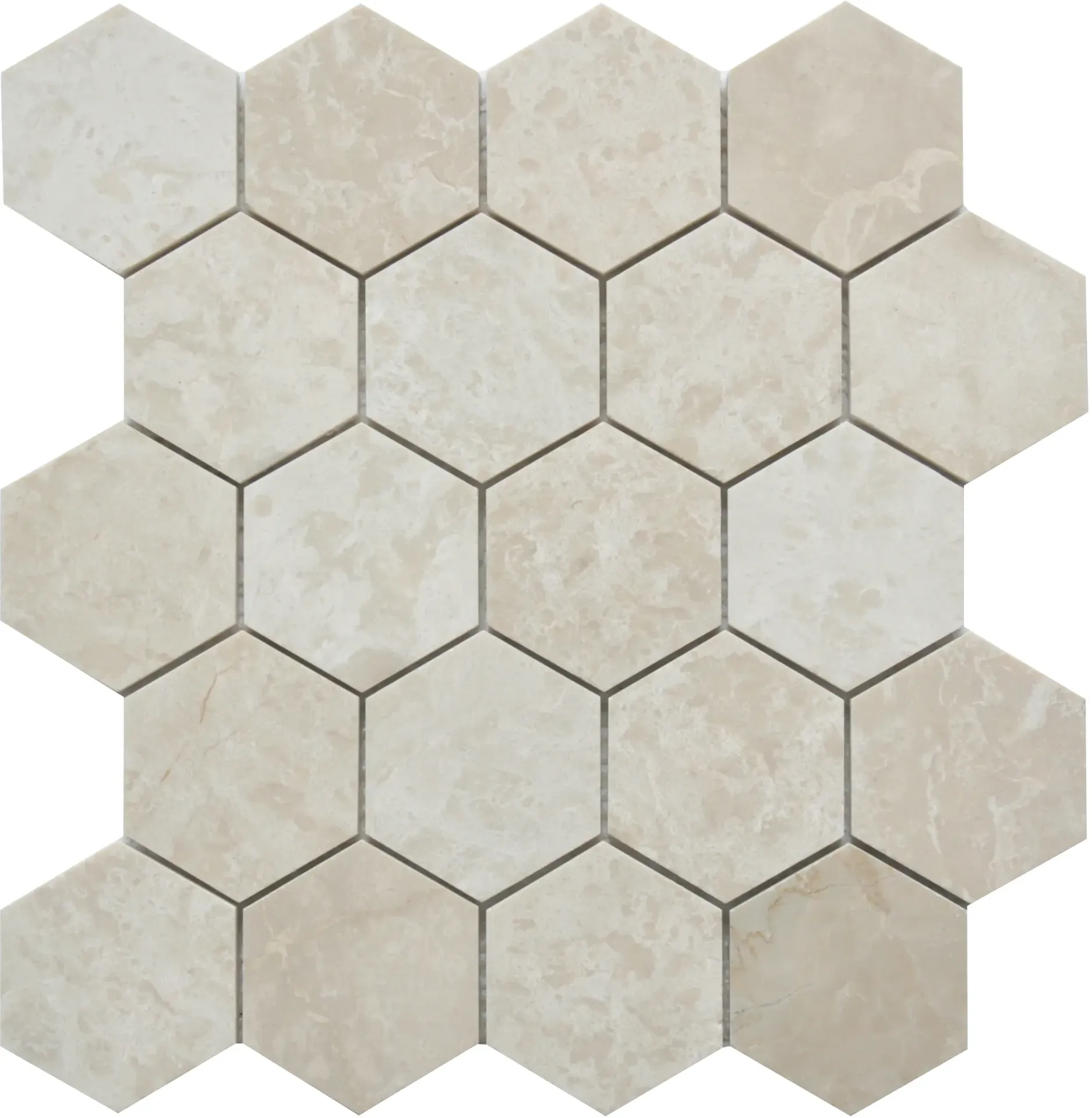 Crema Marfil Hex Mosaic