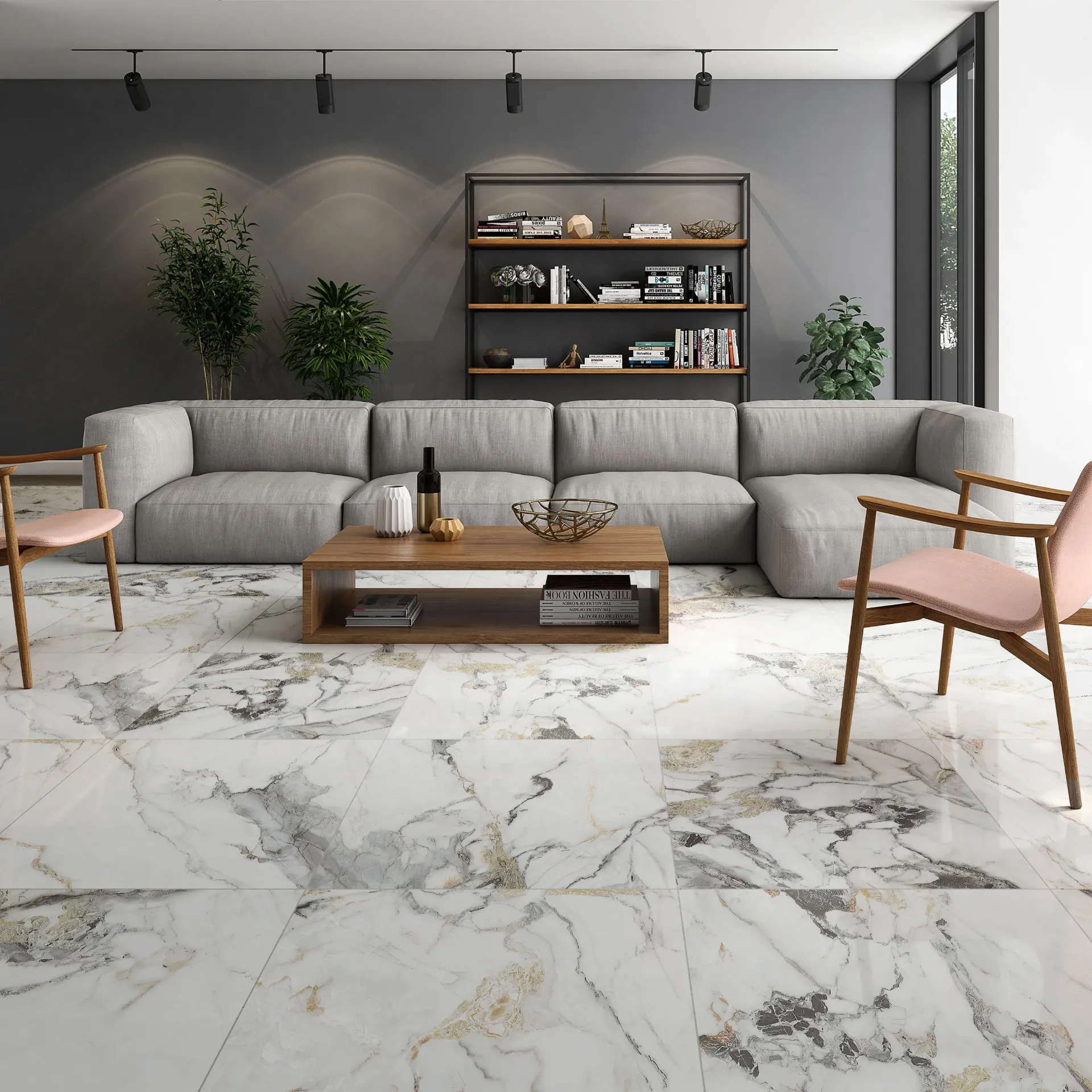 [QI6P80M] Stone Quartz 600x600 Gloss
