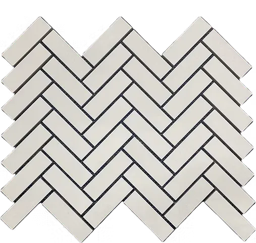 [SDX6000P H-Bone Mosaic] Ultra White Gls H-Bone Mosaic