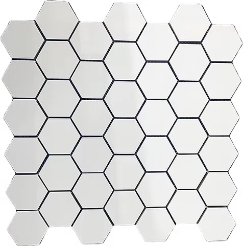 [SDX6000P Hex Mosaic] Ultra White Gls Hex Mosaic