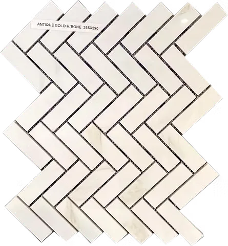 Antique Gold H/Bone Mosaic