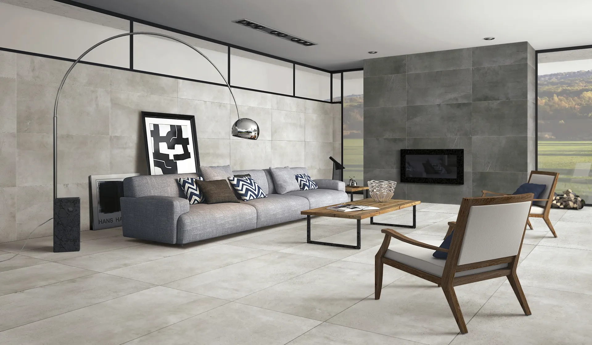 [SGIV459S5214M] Manor Light Grey 450x900 Lappato