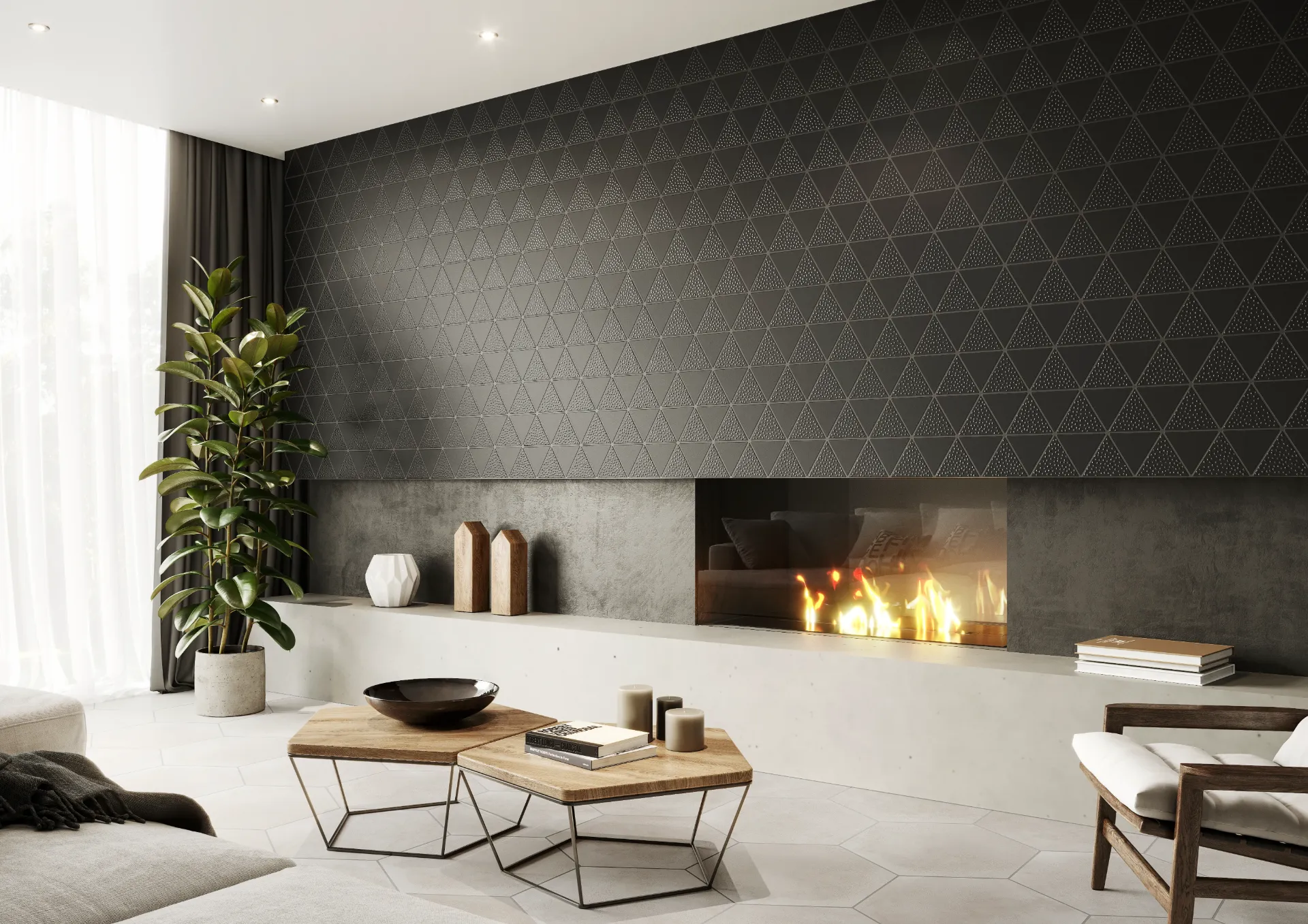 [Triangle Deco Black] Triangle Black 485x280