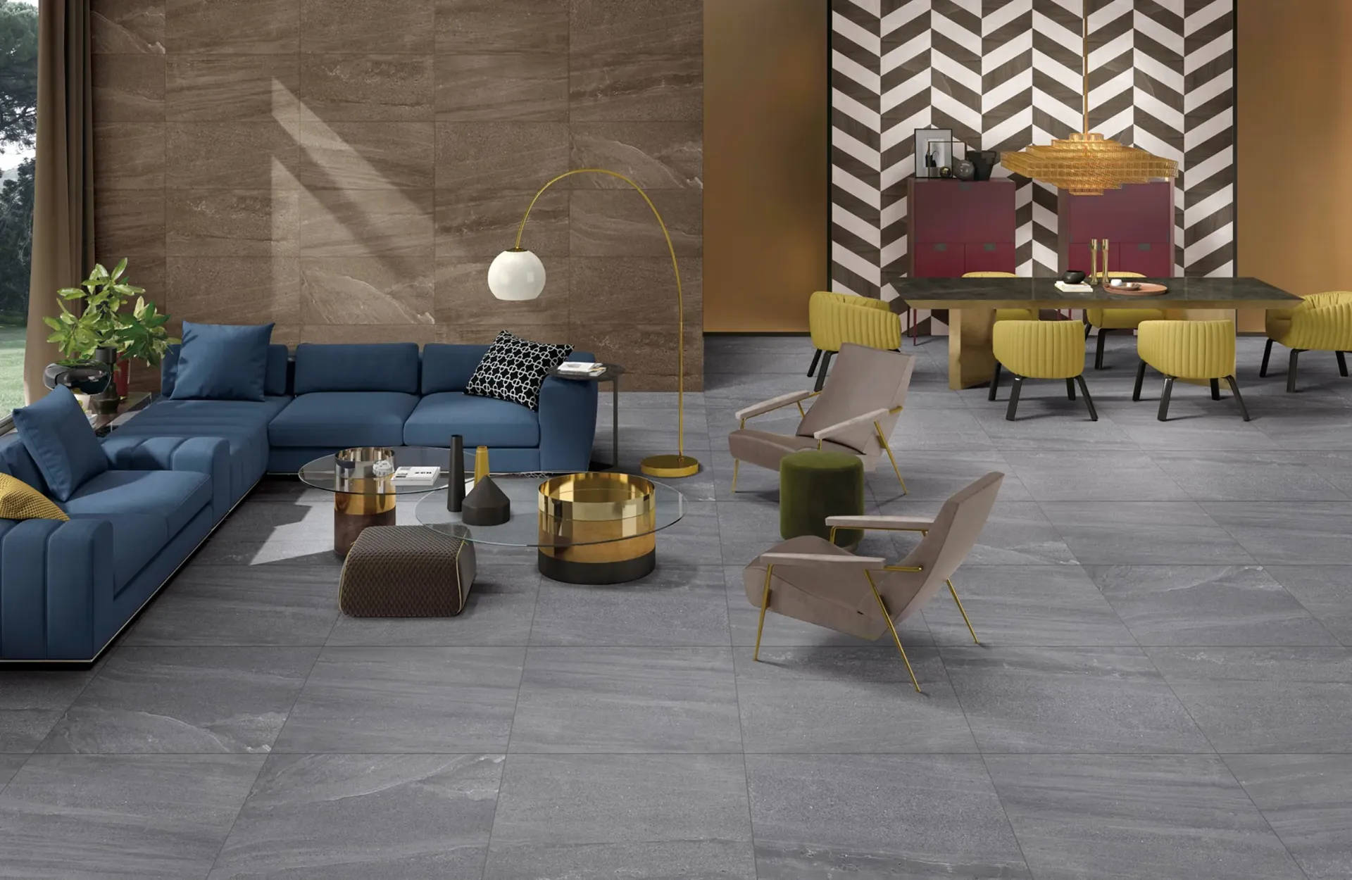 [U36354] Landstone Black 300x600 Matt