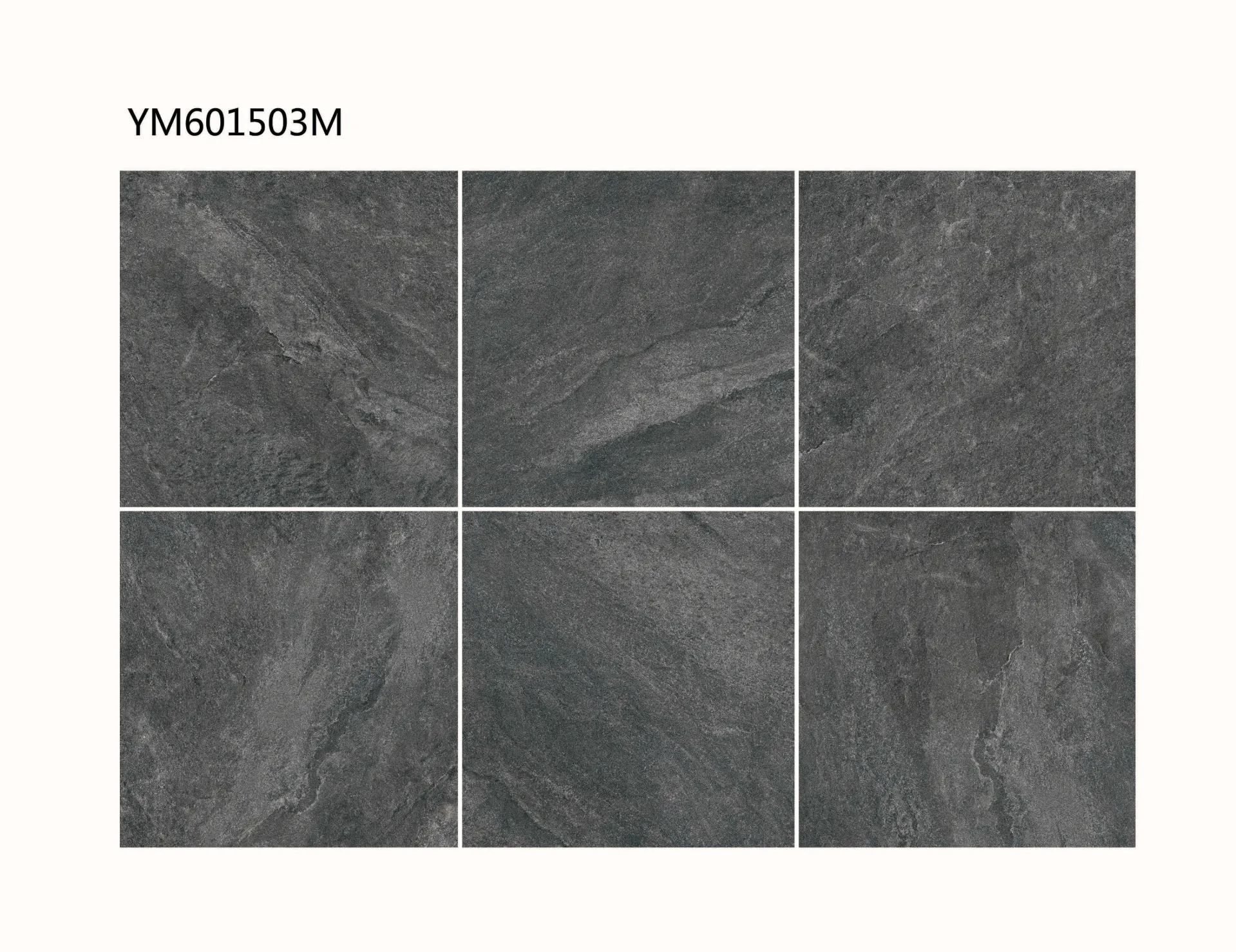 [YM601503M] Rocky Black 600x600
