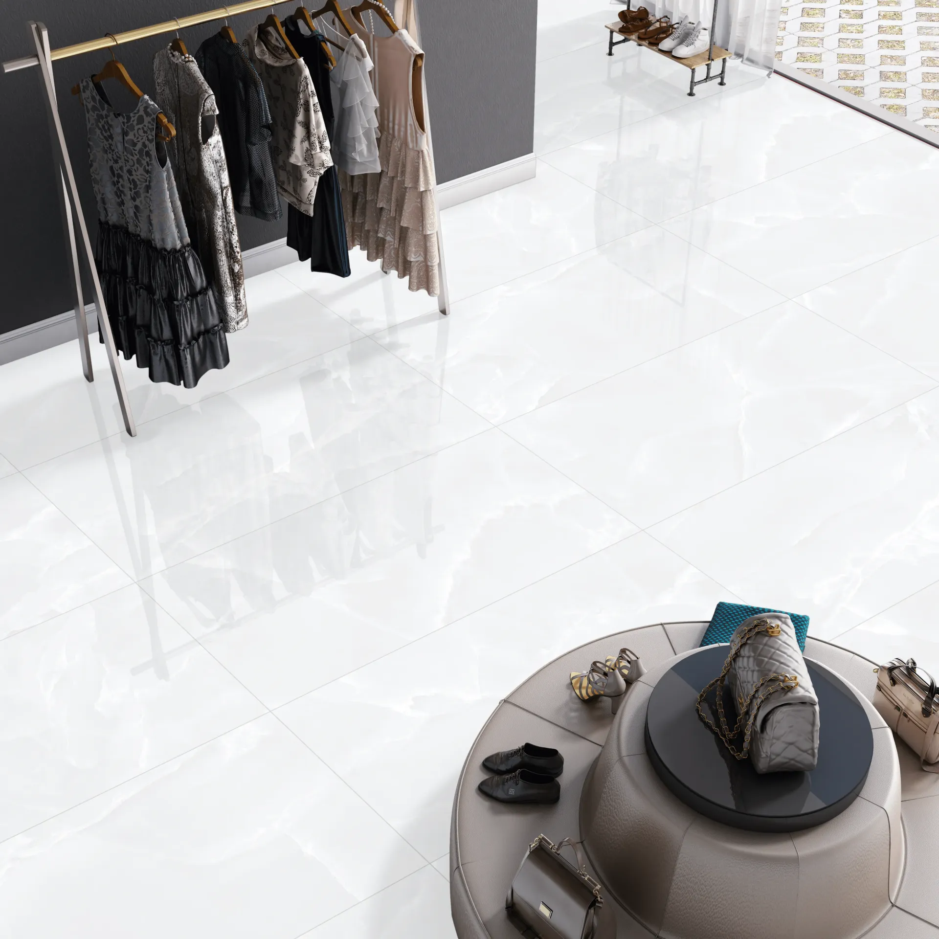 Bold Onyx White 600x1200 Polish