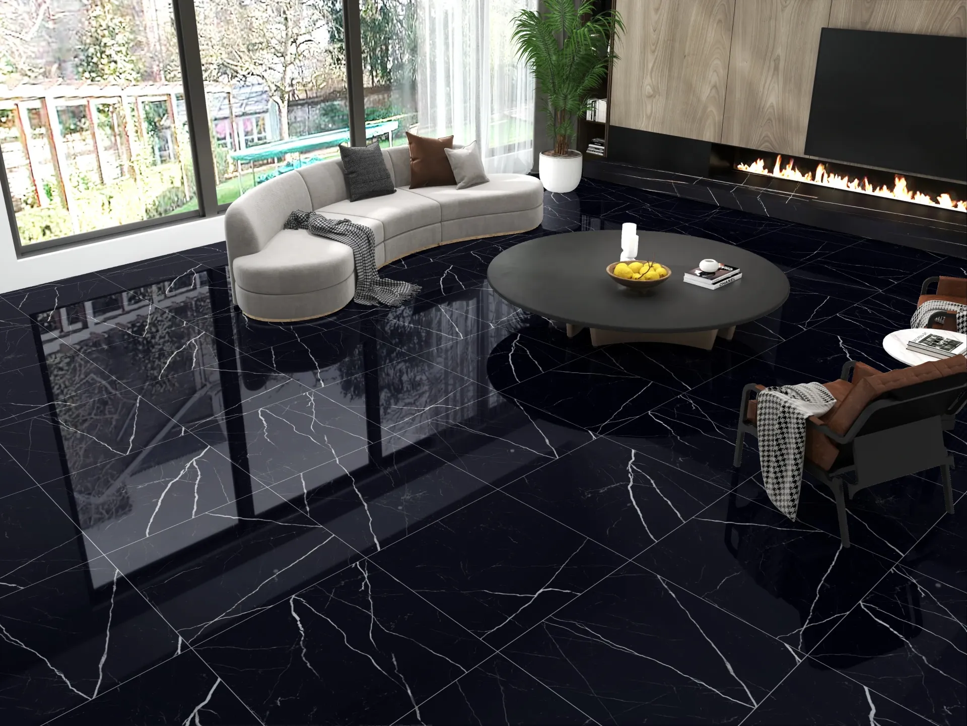 Nero Marquina 600x600 Polish