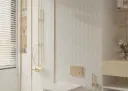 Drift Wave Edge Gradient White Gloss Bloc 75x150